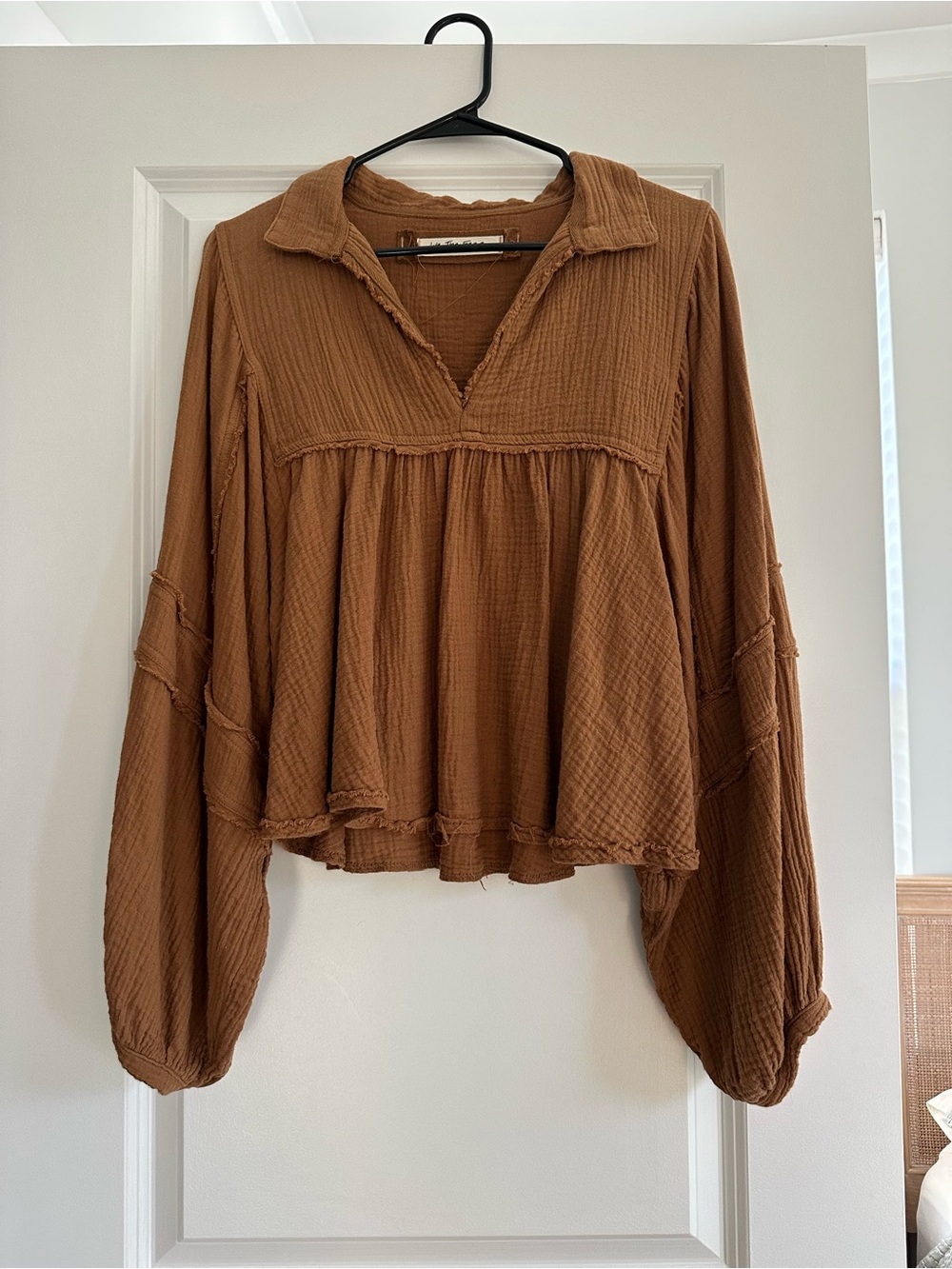 Free People We The Free Gauze Peasant Top